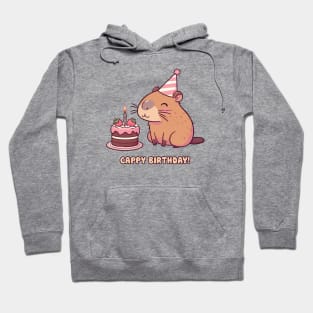 Cappy Capy Birthday Capybara Kawaii Hoodie